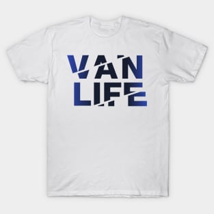 Vanlife: Tracks - Blue fade T-Shirt